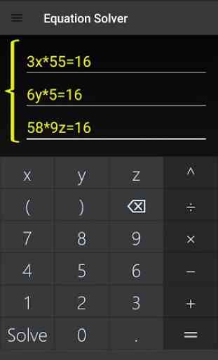 Math Calculator with Equation Solver 3