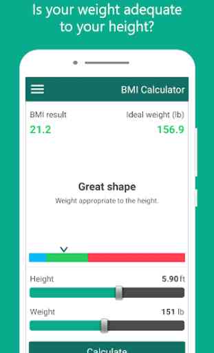 My BMI: Ideal Weight and BMI Calculator 1
