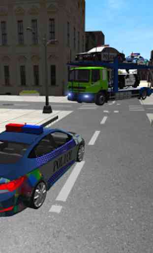 Police Car Transport Truck: Adventure Ride 1