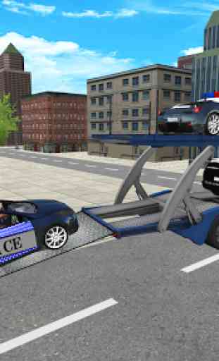Police Car Transport Truck: Adventure Ride 2