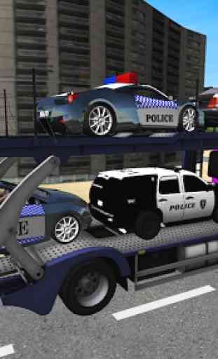 Police Car Transport Truck: Adventure Ride 3