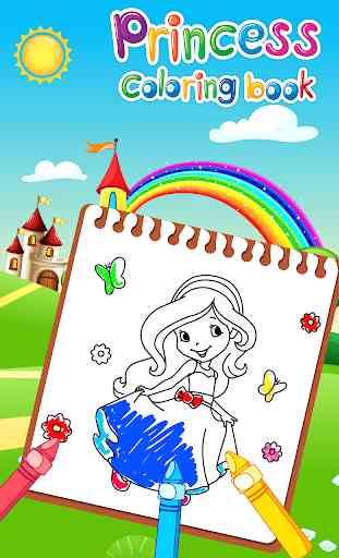Princess Coloring Book for Kids & Girls  1
