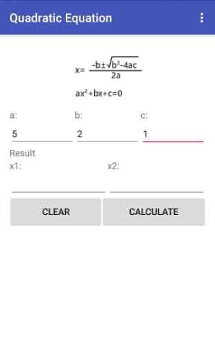 Quadratic Equation Calculator 3