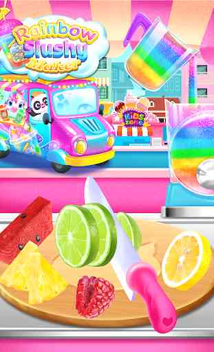 Rainbow Frozen Slushy Truck: Ice Candy Slush Maker 3