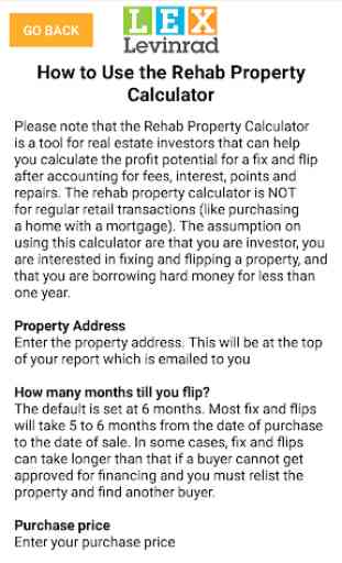 Rehab Property Calculator 2