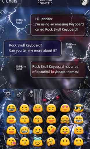 Rock Skull Keyboard Theme 4