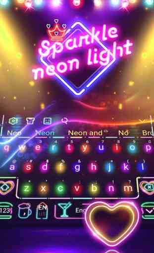 Sparkle Neon LED Light Keyboard 1