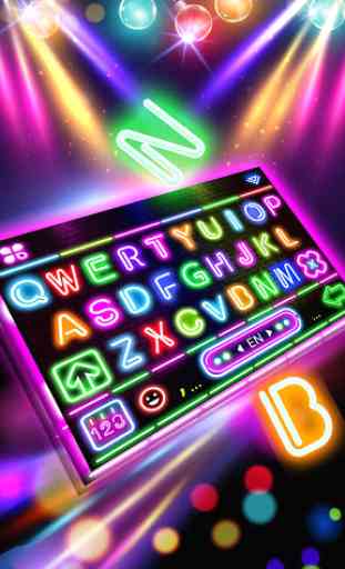 Sparkle Neon LED Lights Keyboard Theme 1