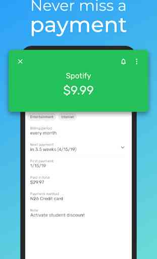 Subscriptions - Manage your regular expenses 2