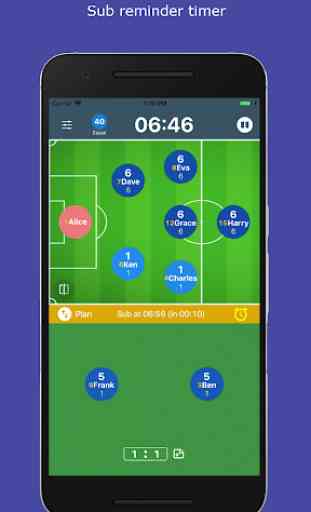 SubTime: playing time and sub tracking for coaches 4