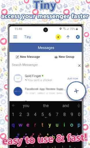 Tiny for Facebook™ Messenger - Lite for Messages 2
