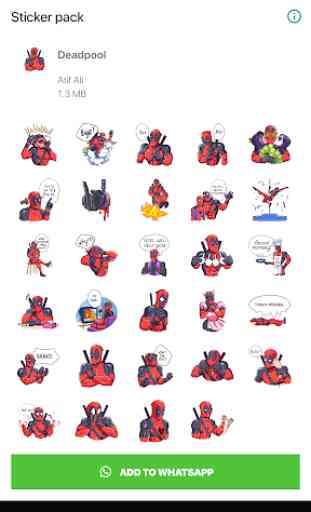 Trendy Deadpool Stickers (WAStickerApps) 3
