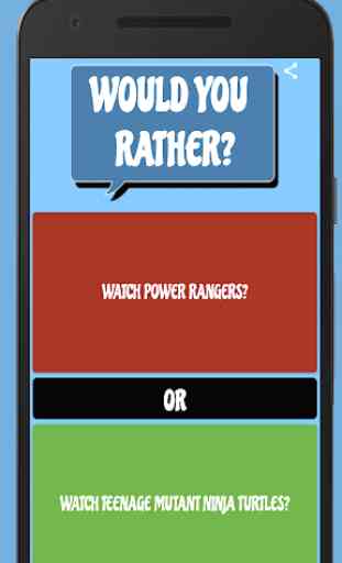 Would You Rather For? Kids 4