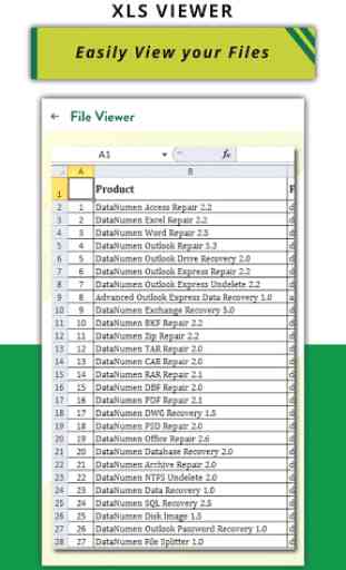 Xlsx File Reader with Xls Viewer 3