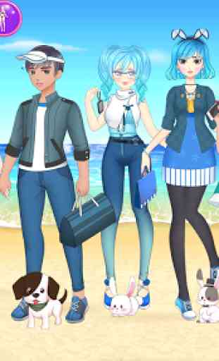 Anime Friends - Cute Team Make up & Dress up 2