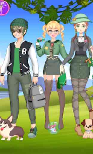 Anime Friends - Cute Team Make up & Dress up 3