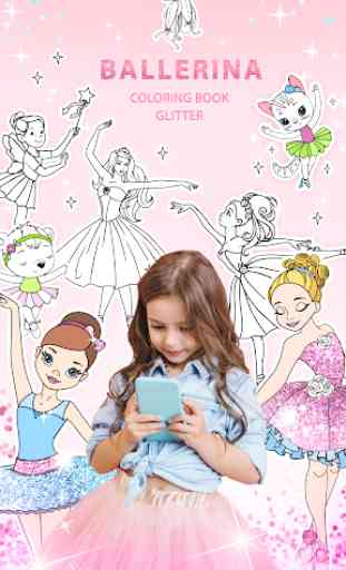 Ballerina Coloring Book Glitter - Girl Games 1