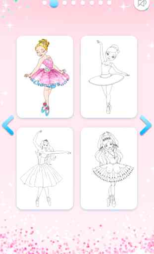 Ballerina Coloring Book Glitter - Girl Games 3