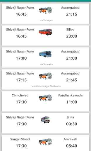 Buses Schedule & Timetable for MSRTC Maharashtra 2