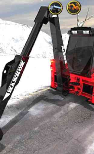 Clean Road 3D Snow Heavy Excavator Crane Rescue 4