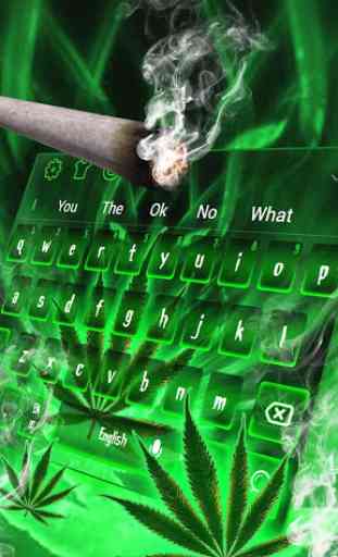 Cool Weed Rasta Smoke Keyboard Theme 2