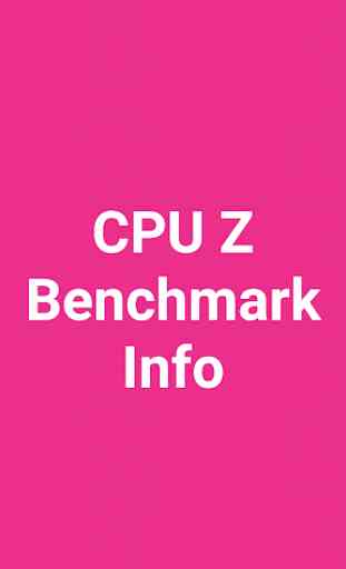 CPU Z Benchmark Info 1