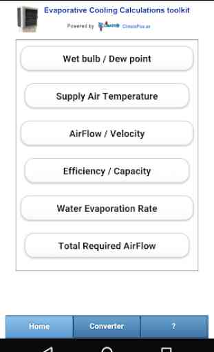 Evaporative Cooling Calculator 1