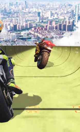 Impossible Mega Ramp Moto Bike Rider Stunts Racing 3
