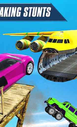Jet Cars Stunts GT Racing Flying Car Racing Games 3