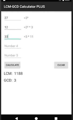 LCM-GCD Calculator PLUS 2