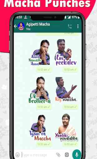 Macha Stickers - Telugu Stickers - Maama (Free) 3