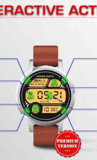 Marine Digital Watch Face & Clock Live Wallpaper 4