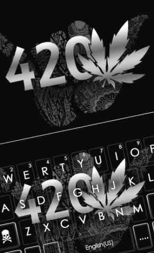 Metal Weed 420 Keyboard Theme 1