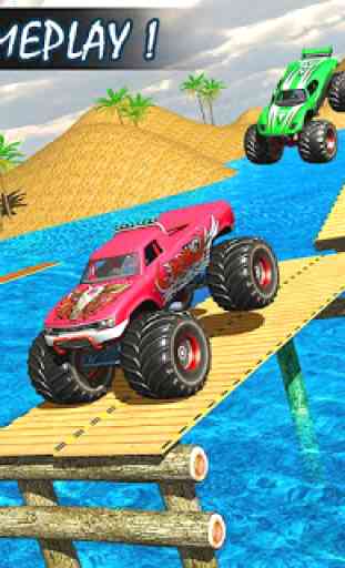 Monster Truck Water Surfing: Truck Racing Games 4
