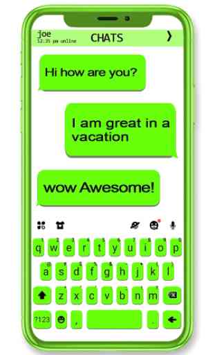 Neon Green Chat Keyboard Theme 1