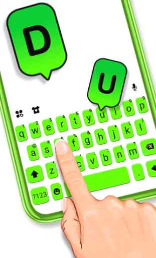 Neon Green Chat Keyboard Theme 2
