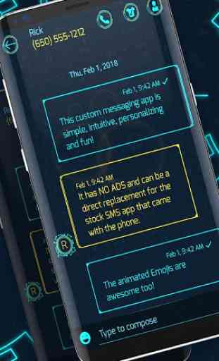 New hacker 2020 sms messenger theme 2