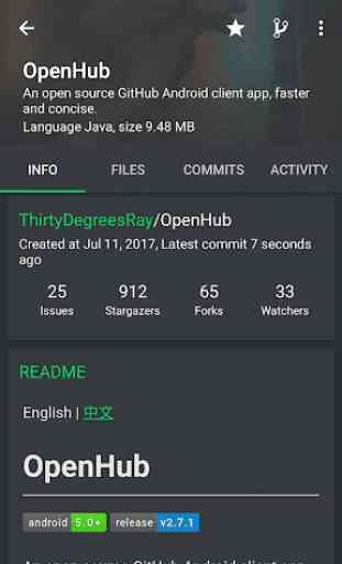 OpenHub for GitHub 4