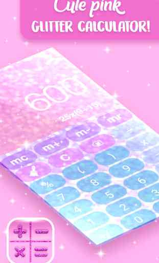 Pretty Pink Glitter Calculator 3