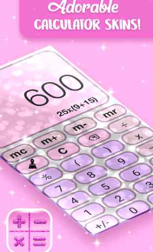 Pretty Pink Glitter Calculator 4