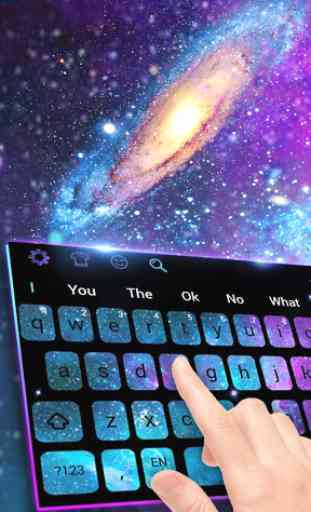 Purple Galaxy Keyboard 1
