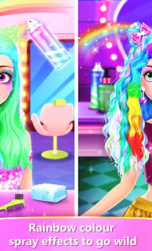 Rainbow Hair Salon - Dress Up 4