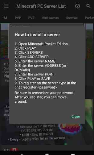 Server List for Minecraft Pocket Edition 3