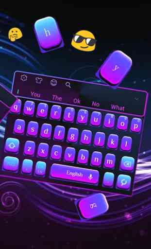 Simple Purple Light Keyboard 2