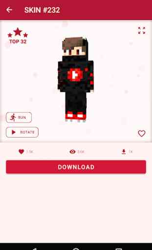 Skins YouTubers for Minecraft PE 2