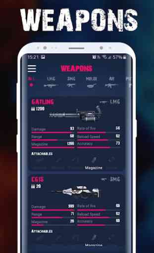 Stickers and Weapons for Garena Free Fire 3