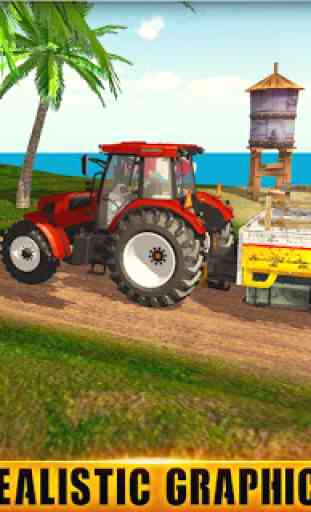 Tractor Driving Farm Sim : Tractor Trolley Game 2
