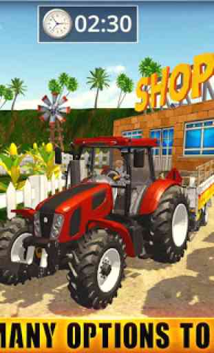 Tractor Driving Farm Sim : Tractor Trolley Game 3