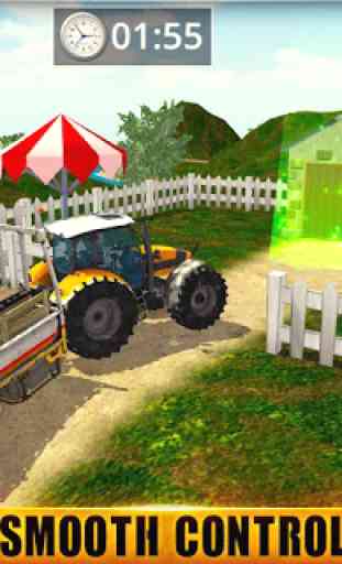 Tractor Driving Farm Sim : Tractor Trolley Game 4