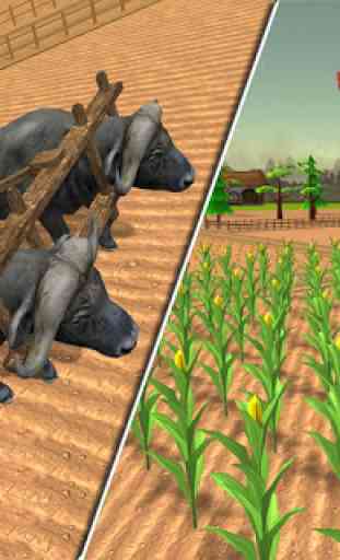 Village Plow Farming Expert:Bull Farmers Simulator 2